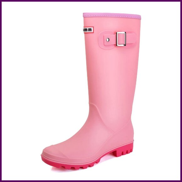 Knee-High Waterproof Rain Boots Women's Size 7.5 Non-Slip Outdoor Work
